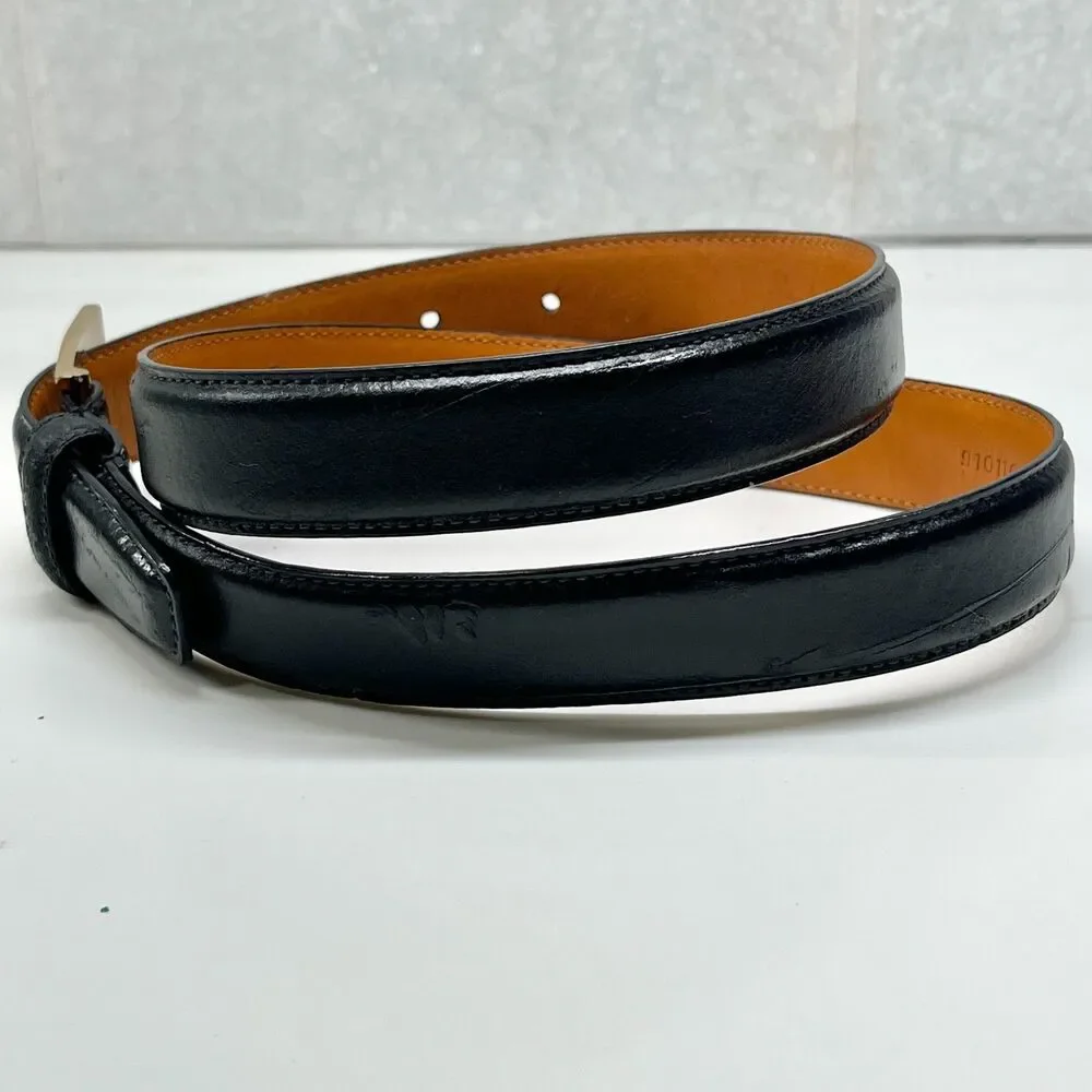 LAUREN Ralph Lauren Black Italian Leather Womens Belt Size M 1